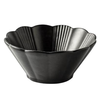 China Viable Creative Black Frosted Ceramic Beef Noodle Bowl Household Bowl Hotel Tableware Porcelain Bowl for sale