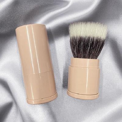 China Super Soft Fan Brush Goat Hair Powder Paint Portable Cover With Telescopic Foundation Makeup Brush Set Large Powder Blush Brush for sale