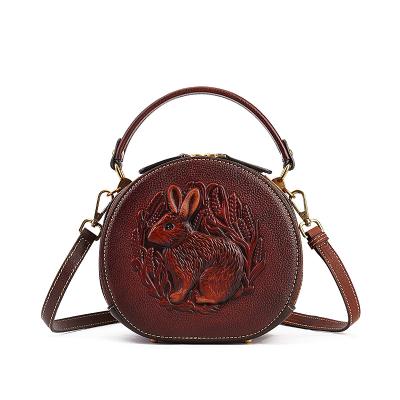 China Vintage Retro Ladies Famous Brands Handbags Round Shoulder Casual Bags For Women Designer Handbags for sale