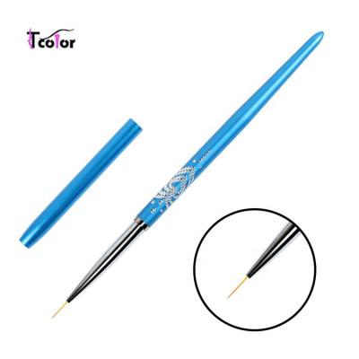 China NAIL Grip Heart Super Thin Blue Decoration 7mm 9 11 22 Nails Liner Brush for sale