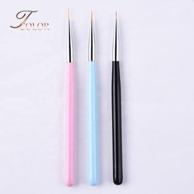 China Pure Nail Art Detail Brush Thin Hair 7 Color NAIL 9 11 Mm Nail Coating Brush for sale