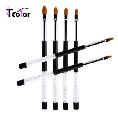 China NAIL Nail Tools Nylon Coating Hair Nail Paint Brush Set For Art Nail Brush for sale