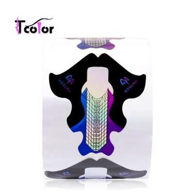 China Art Gel Painting Acrylic UV Gel Nail Extension Paper Gradient Custom Logo French Nail Form Tips Long Nail for sale