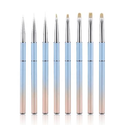 China Free Sample NAIL Acrylic Metal Handle Nail Paint Gel Scratch Nail Brush for sale