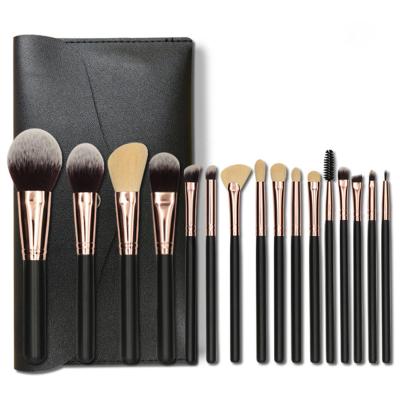 China 16pcs Amazon Profession Skin-friendly Hot Whole Set Makeup Brush With Bag for sale