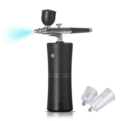 China Barber Tattoos. Portable Rechargeable Hair Art Wireless Kit Compressor Airbrush 4855 Tool Airbrush USB Barberia Spray Gun for sale