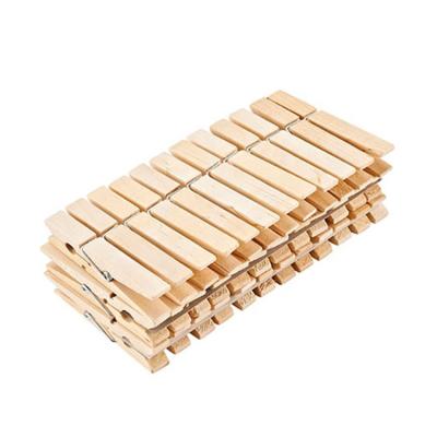 China Wholesale 36pcs Transitional Strong Birch Plant Wooden Clip Clothespin Peg Peg For Clothes for sale