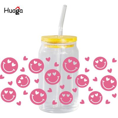 China Huaga Waterproof Huaga Ready To Transfer Custom Die Cut Transfer Wraps UV 3D Dtf Mug Wraps For Mugs Tumblers Libbey Glass Bottles Boxes for sale