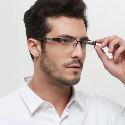 China 20 Years Experience Half Frame Cheap Half Frame Anti Blue Light Computer Reading Glasses Metal Glasses Men Eye Glasses Metal Blue Light Glasses for sale