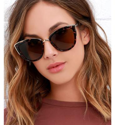 China Big Frame Sunglasses Cat Eye Sunglasses Women Cateye Anti-ultraviolet Shades Fit Sun Glasses for sale