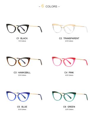 China For Reading Glasses Blue Light Computer Glasses Anti Blocking Eyeglasses Women's Fashion Eyewear Optical Eyeglasses Frame Flat Glass for sale