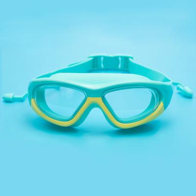 China Anti Fog Anti Fog Swim Eyewear Earplugs Kids Swim Masks Wide Vision Swimming Goggles For Kids Silicone for sale