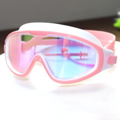 China Anti Fog Sight Large Electroplating Kids Swimming Glaasses Kids Waterproof Anti-fog Clear Swimming Goggles For Kids for sale