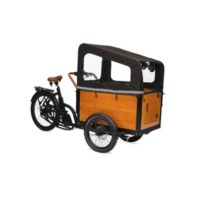 China Fat tire three wheel aluminum alloy cargobike baby tricycle adult cargo tricycle 3 wheel electric bike bakfiets for sale