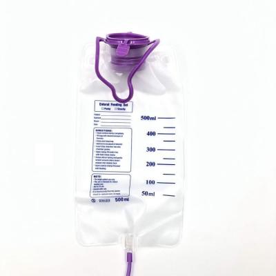 China Hospital Clinic 350ml 500ml Disposable Medical Enteric Feeding Bag for sale