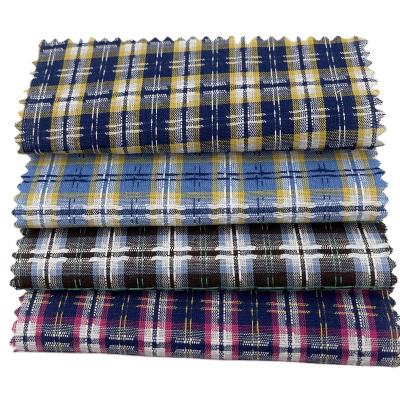 China Newest Shaoxing QUICK DRY wholesale cotton yarn dyed men's shirt fabric business spring and summer plaid for sale