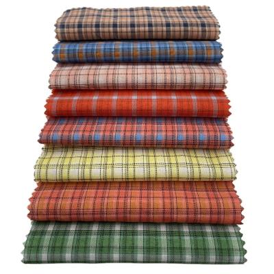 China New fashion breathable custom yarn dyed plaid spring and summer children wear women's shirt skirt fabric for sale