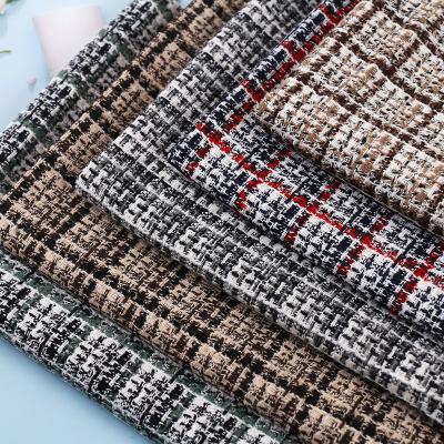 China New Style Tweed Abrasion-Resistant Strength Woven Polyester Yarn Dyed Fabric For Coats for sale