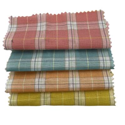 China Abrasion-Resistant Cotton 40 Yarn New And Summer Cloth Yarn Dyed Plaid Spring Shirt Thin Plain Fabric for sale