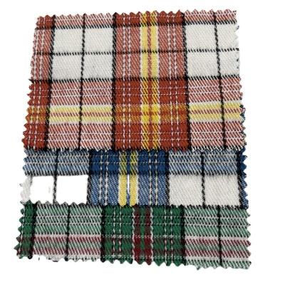 China Abrasion-Resistant Cotton Yarn Dyed New Fashion Plaid Shirt Fabric Soft Feel Fabric for sale