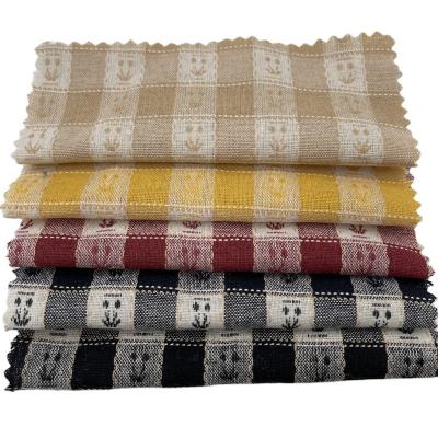 China Abrasion-resistant cotton yarn dyed new fashion plaid shirt fabric soft feel fabric jacquard fabric for sale