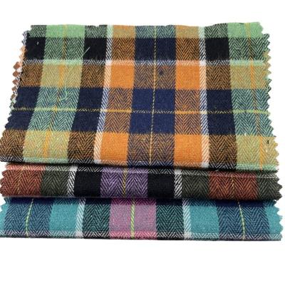 China Abrasion-Resistant Polyester Cotton Yarns Dyed Colorful Plaid Fabric Fall And Winter Brushed Fabric for sale