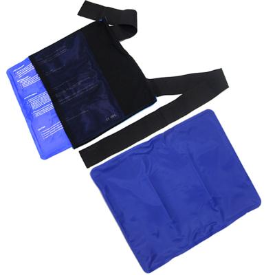 China Large flexible ice pack and gel wrap with elastic straps for hot cold therapy - great for sprains, muscle pain, bruises, injuries ice pack for sale