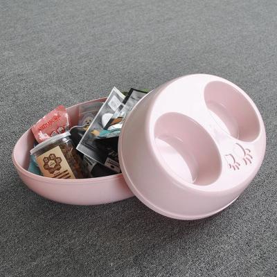 China Sustainable Dog Double Bowl Pet Bowl Pet Food And Water Plastic Bowl for sale