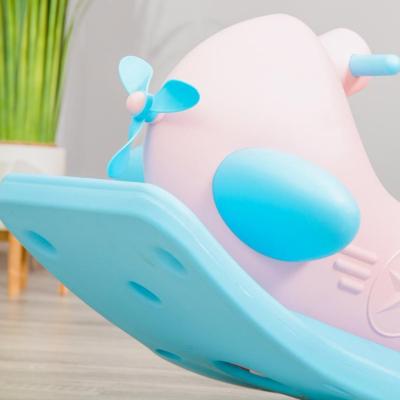 China Ride On Plastic Toy Airplane Style Ride Rocking Horse Ride Toy For Baby for sale