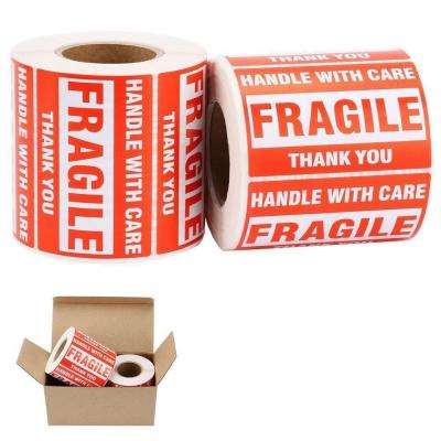 China Paper Heat Sensitive Logistics Sticker Transport Sticker Label Fragile Warning for sale