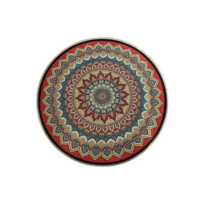 China Washable Round Rug Polyester Printed Carpet Bedroom Study Living Room Floor Mat Can Be Cut And Customized for sale