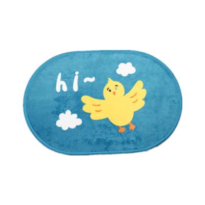 China Washable Anti-slip Nonwoven Fabric Plus Oval PVC Dots Door Mat Mat for sale