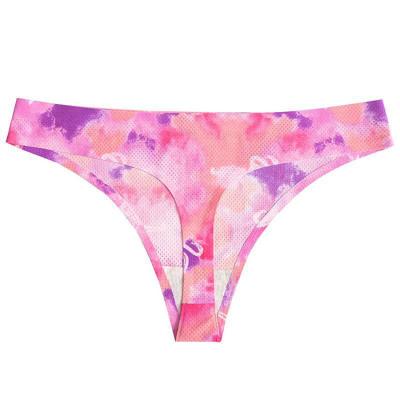 China Sexy Women's Breathable Seamless Panties Fashion Seamless Printing Breathable Nylon Thongs for sale