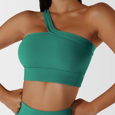 China 2022 Breathable Nine Shoulder Yoga Bra Sports Bra Sports Bra Sports Wear One Piece Fitness Yoga Clothes Breathable for sale