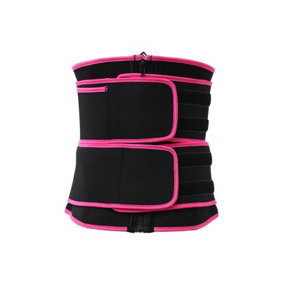 China Neoprene Neoprene Compression Ddouble Waist Trainer Sweat Shapewear Waist Trainer Pocket Ttrainer for sale