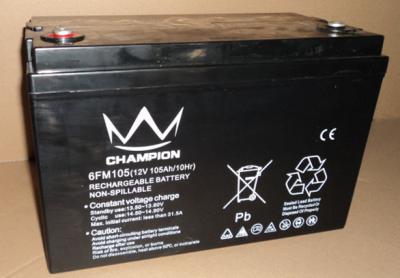 China Professional 6FM105 12v 105ah AGM Sealed Lead Acid Battery UPS / Inverter Batteries for sale