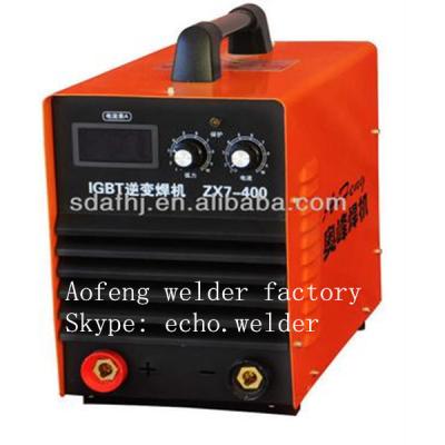 China IGBT DC STICK/ MMA welding machine ZX7-400 Continuous digital industrial inverter welder for sale