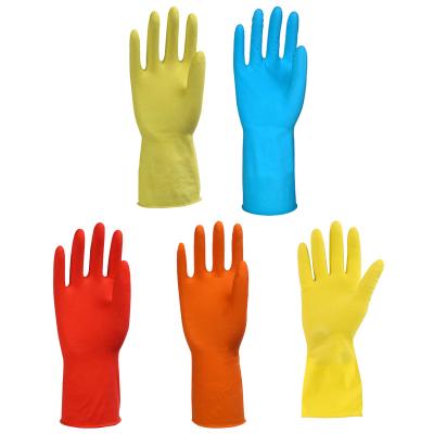 China Household Kitchen Gloves Factory Direct Latex Household Washing Pink Waterproof Gloves for sale