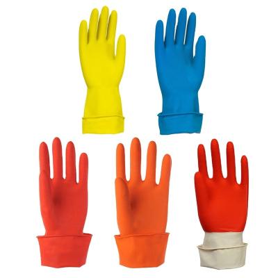 China Cheap Household Kitchen Latex Gloves Cleaning Gloves Latex Gloves For Dish Washing for sale