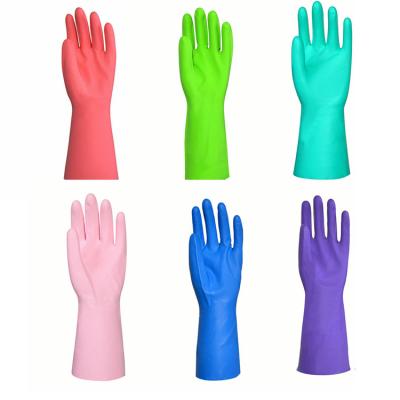 China Cheap household flat cuff latex nitrile flcoklined glovesunlined gloves manufacturershaevy for sale