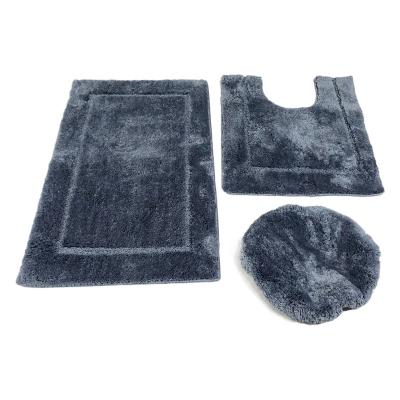 China Wholesale Viable Good Quality Water Absorption Washable Bath Mats 3 Pieces Bath Mat Set for sale