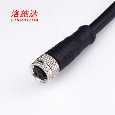 China De zwarte Kabel van de de Montagem8 Vrouwelijke Rechte verbindingslijn van de Kabelschakelaar voor Al M8 3 Pin Inductive Proximity Sensor Switch Te koop