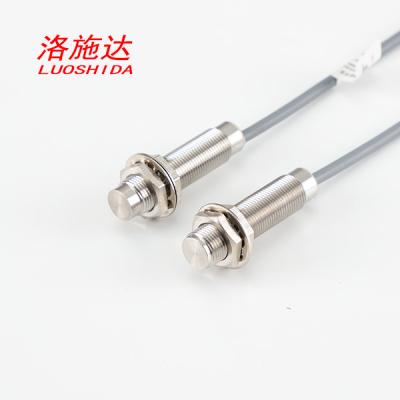 China DC M12 Full Metal Proximity Sensor Cylindrical Inductive Flush Or Non Flush PNP NO Ouput for sale