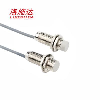 China Metal Tube M18 2 Wire Proximity Sensor 20-250VAC Cylindrical Inductive With 2M Cable for sale