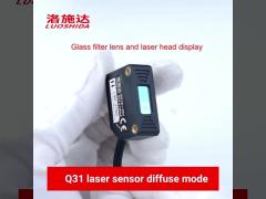 LUOSHIDA Square / Rectangle Laser Diffuse Sensor Q31 PBT Housing 10-30VDC