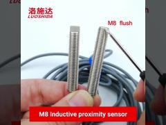 3 Wire DC Cylindrical M8 Inductive Proximity Sensor Metal Shorter Tube With Cable Type