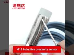 DC 3 Wire Metal Cylindrical M18 Inductive Proximity Sensor For Metal Detection