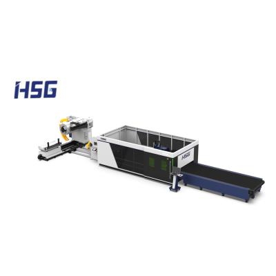 China Laser CUTTING HSG GL Fiber Laser Cutting Machine 3000w Single Coil Stock Laser Cutting Machine For Sheet for sale