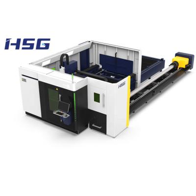 China Laser CUTTING HSG GTE Fiber Laser Cutting Machine 6000w For Tube And Metal Sheet for sale