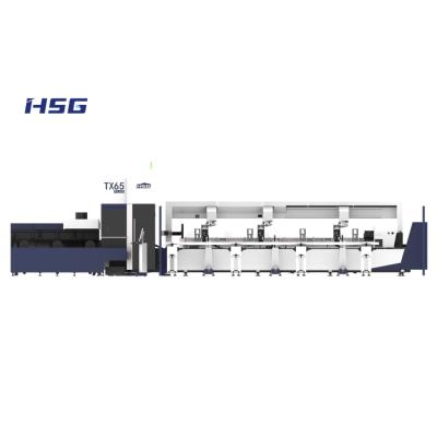 China Automated Loading HSG Tube Laser Cutting Machine Tiny Tube Fiber Metal Laser Cutting Machine TM65 for sale